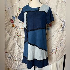 SOLD! NWT LORD AND TAYLOR PATCHWORK SUEDE MINI DRESS